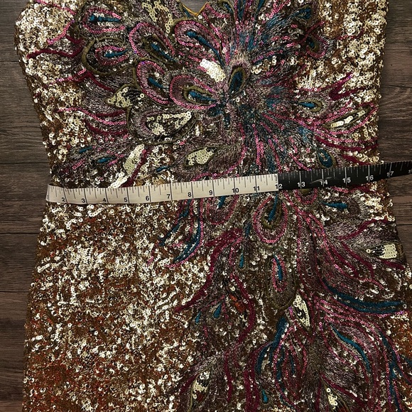 Panoply full Sequenced peacock dress - Picture 8 of 12